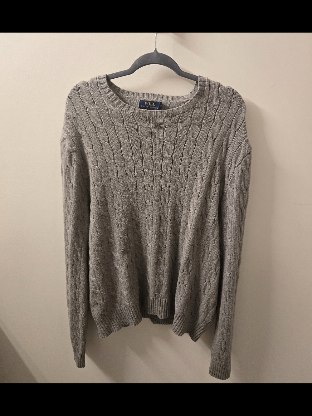 Ralph Lauren Gray Cable Knit Sweater XXL